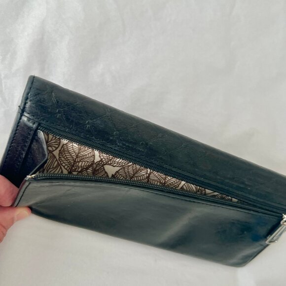 Hobo International Black Smooth Embossed Quilted Leather Trifold Wallet - Picture 8 of 12